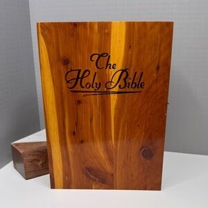 1979 Holy Bible Fire Fighters Memorial Edition with Concordance In Wooden Box